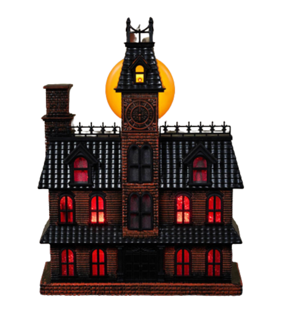 Cracker Barrel Exclusive Halloween Haunted House Mantel Decor Projection New Box