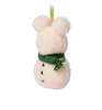 Disney Parks Mickey Snowman Plush Christmas Ornament New with Tag