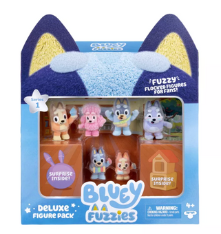 Disney Parks Bluey Fuzzies Deluxe Figure Pack Toy New With Tag