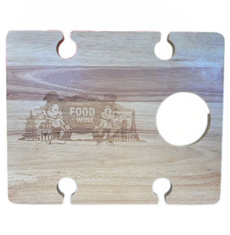 Disney EPCOT Food & Wine 2023 Festival Mickey Minnie Chef Wood Large Tray New