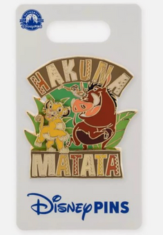 Disney Parks The Lion King Simba Timón Pumbaa Hakuna Matata Pin New With Tag