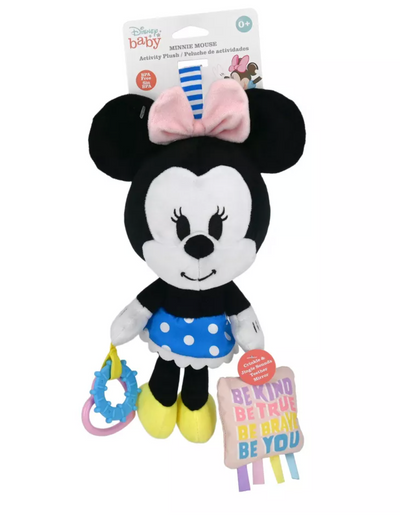 Disney Baby Minnie Activity Plush Jingle Sounds Mirror Teether New with Tag