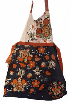 Disney Parks Epcot Norway Floral Mickey Mouse Icon Kitchen Apron New With Tag