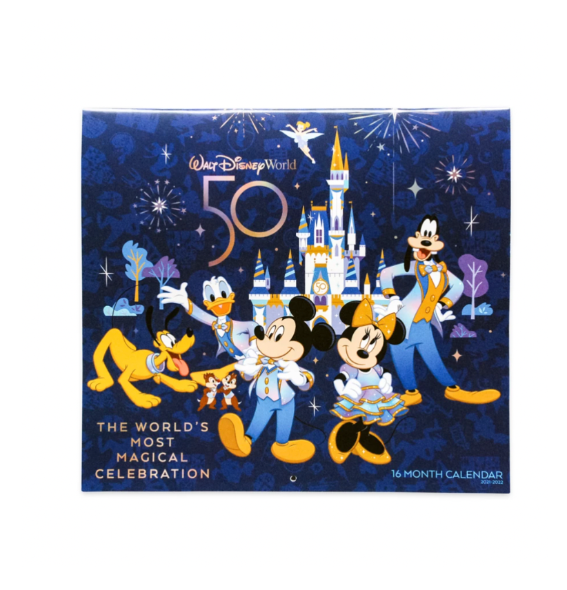 Disney 2022 Walt Disney World 50th Magical Celebration 16 Month Calendar New