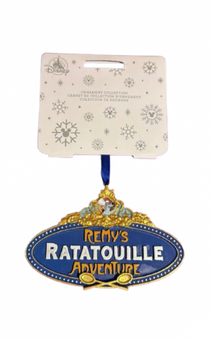 Disney Parks Remy's Ratatouille Adventure Attraction Ride Christmas Ornament New
