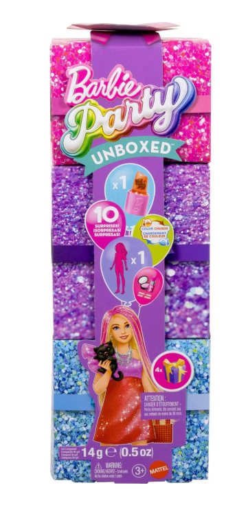 Barbie Party Unboxed Glam Party Series Red Sparkle Doll Toy New With Tag