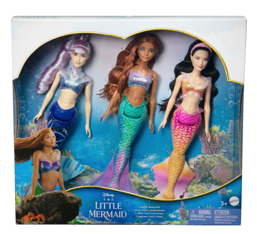 Disney The Little Mermaid Ariel and Sisters Set Live Action Doll New With Box