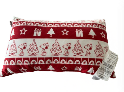 Peanuts Happy Holidays From Snoopy Red Pillow New with Tag