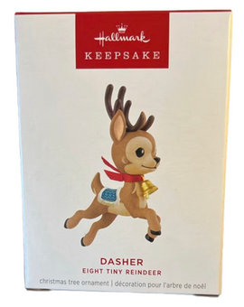 Hallmark Eight Tiny Reindeer Dasher Christmas Ornament New With Box