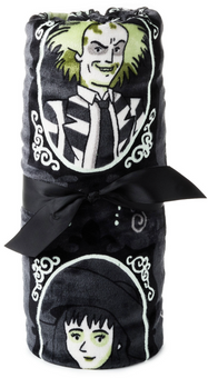 Hallmark Beetlejuice Glow-in-the-Dark Throw Blanket, 50x60 New With Tag