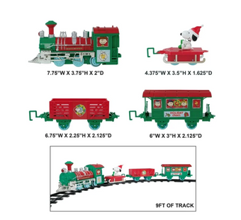Disney Peanuts Snoopy 12 Piece Holiday Christmas Express Train Set Ruz New