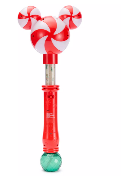 Disney Parks Mickey Mouse Icon Peppermint Swirl Holiday Scented Bubble Wand New