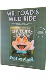 Disney Parks Fantasyland Light Up Mr. Toad's Wild Ride Figurine Statue New Box