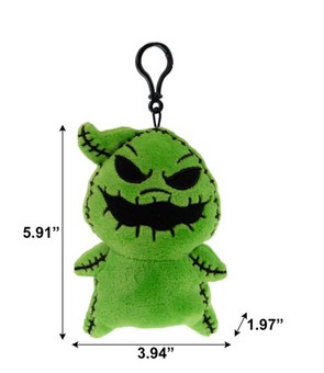 Disney The Nightmare before Christmas Oogie Boogie 6 inch Plush Clip Green New