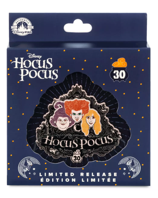 Disney Parks Halloween 2023 Hocus Pocus 30th Jumbo Pin Limited New with Box