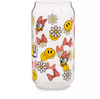 Disney Parks Daisy Duck Smiley Icons Bows Flowers Glass New