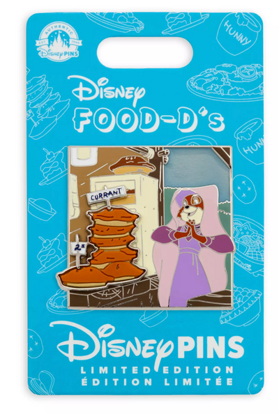 Disney Parks Maid Marian Pin – Robin Hood – Food-D's – Limited New with Card