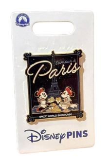 Disney Parks Epcot France L'amour a Paris Mickey Minnie Effeil Pin New With Card