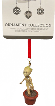 Disney Parks Marvel Groot Plant Vase Sketchbook Christmas Ornament New With Tag