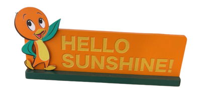 Disney Parks Orange Bird Hello Sunshine! Sign Desk New With Tag
