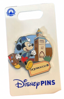 Disney Parks Epcot Mickey Mouse Traveling Marocco Pin New with Card