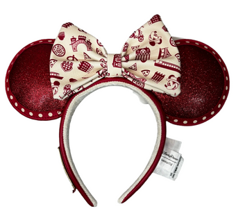 Disney Parks Boardwalk Mickey & Minnie Carousel Ear Headband Loungefly New W Tag