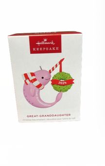 Hallmark 2024 Keepsake Great-Granddaughter Narwhal Christmas Ornament New w Box