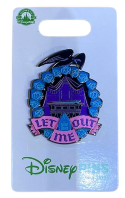 Disney Parks Haunted Mansion Let Me Out Pin New with Card