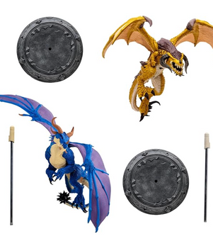 WORLD OF WARCRAFT McFarlane Toys Bronze Proto-Drake Blue Highland Drake 2pk NEW