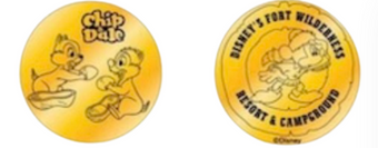 Disney Ft. Wilderness Campground Chip 'n Dale Collectible Coin Medallion New