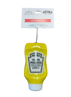 Hallmark Heinz Mustard Bottle Shatterproof Christmas Ornament New with Tag