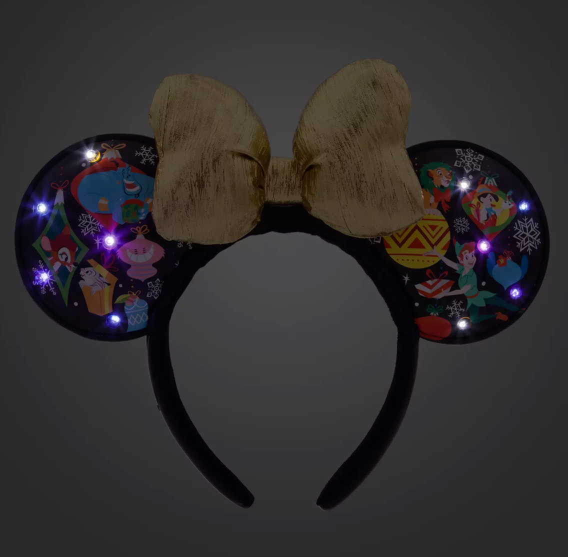Disney Classics Christmas Light-Up Ornament Ear Headband for Adults New with Tag