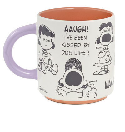 Hallmark Peanuts 75th Anniversary Lucy Through the Decades Coffee Mug New