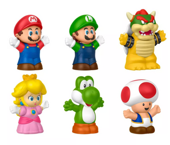 Fisher-Price Little People My Mario Figure 6-Pack Toy Set New With Tag