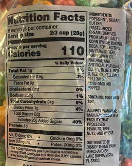 Disney Parks Mickey Main Street Popcorn Confetti New Sealed