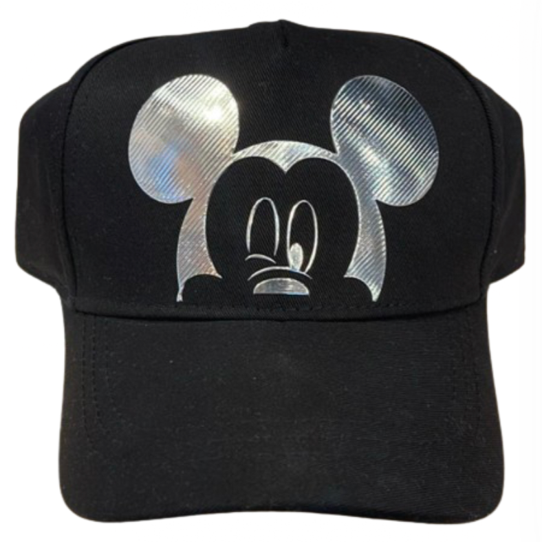 Disney Parks WDW Mickey Mouse Ears Metallic Like Baseball Cap Hat New with Tag
