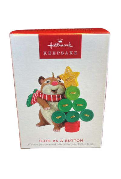 Hallmark 2023 Keepsake Cute as a Button Christmas Ornament New with Box