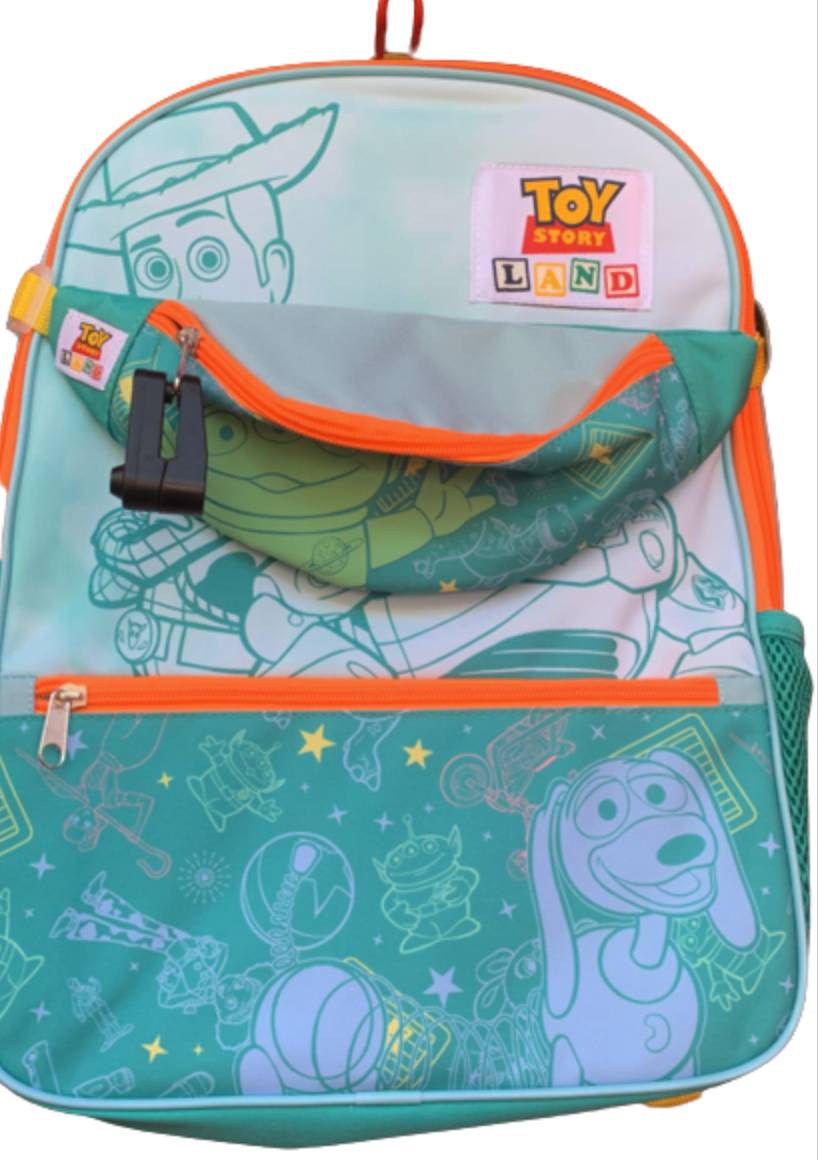 Disney Parks Toy Story Woody Slinky Buzz Backpack and Belt Bag New With Tag