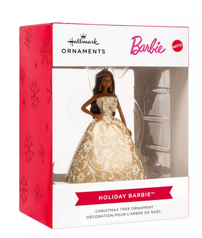 Hallmark Black Holiday Barbie 2025 Christmas Tree Ornament New With Box