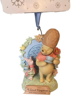 Disney Parks Epcot UK Winnie The Pooh Piglet Christmas Ornament New With Tag