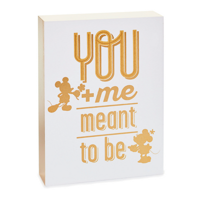 Hallmark Disney Mickey and Minnie Meant to Be Quote Sign New With Tag