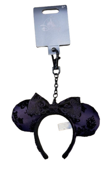 Disney Parks Bag Charm Haunted Mansion Minnie Mouse Ear Headband New With Tag