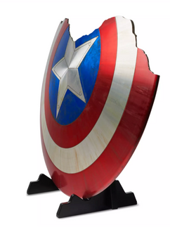 Disney Parks Captain America Battle-Damaged Shield Limited Edition D23 New W Tag