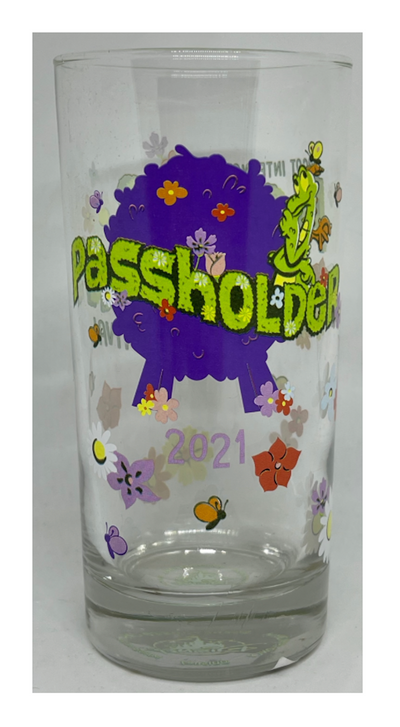 Disney Parks Figment Epcot 2021 Flower Garden Festival Glass Passholder New
