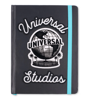 Universal Studios Orlando Resort Logo Retro Icons Journal Black New With Tag