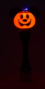 Disney Parks Halloween 2024 Mickey Mouse Pumpkin Light-Up Bubble Wand New W Tag