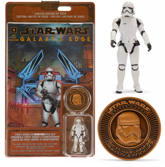Disney Parks First Order Stormtrooper Figure Comic Coin Set Star Wars Galaxy New
