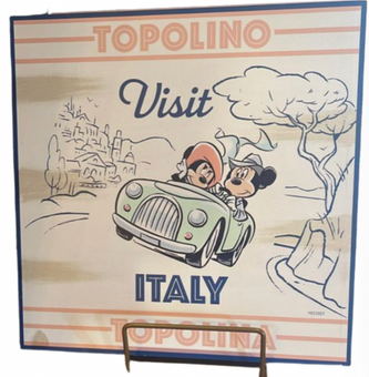 Disney Parks Epcot World Showcase Visit Italy Topolino Wood Wall Sign New W Tag