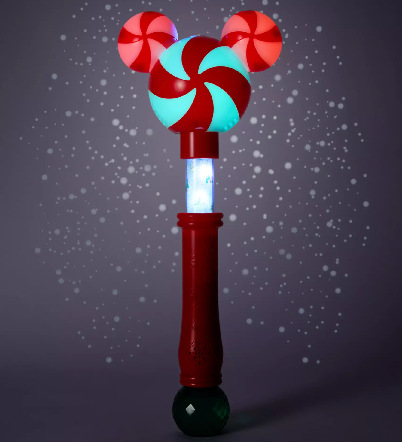 Disney Parks Mickey Mouse Icon Peppermint Swirl Holiday Scented Bubble Wand New