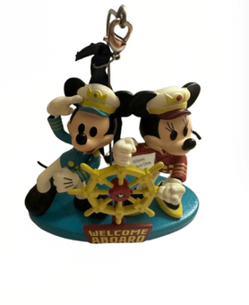 Disney Parks Cruise Line Mickey and Minnie Welcome Aboard Christmas Ornament New
